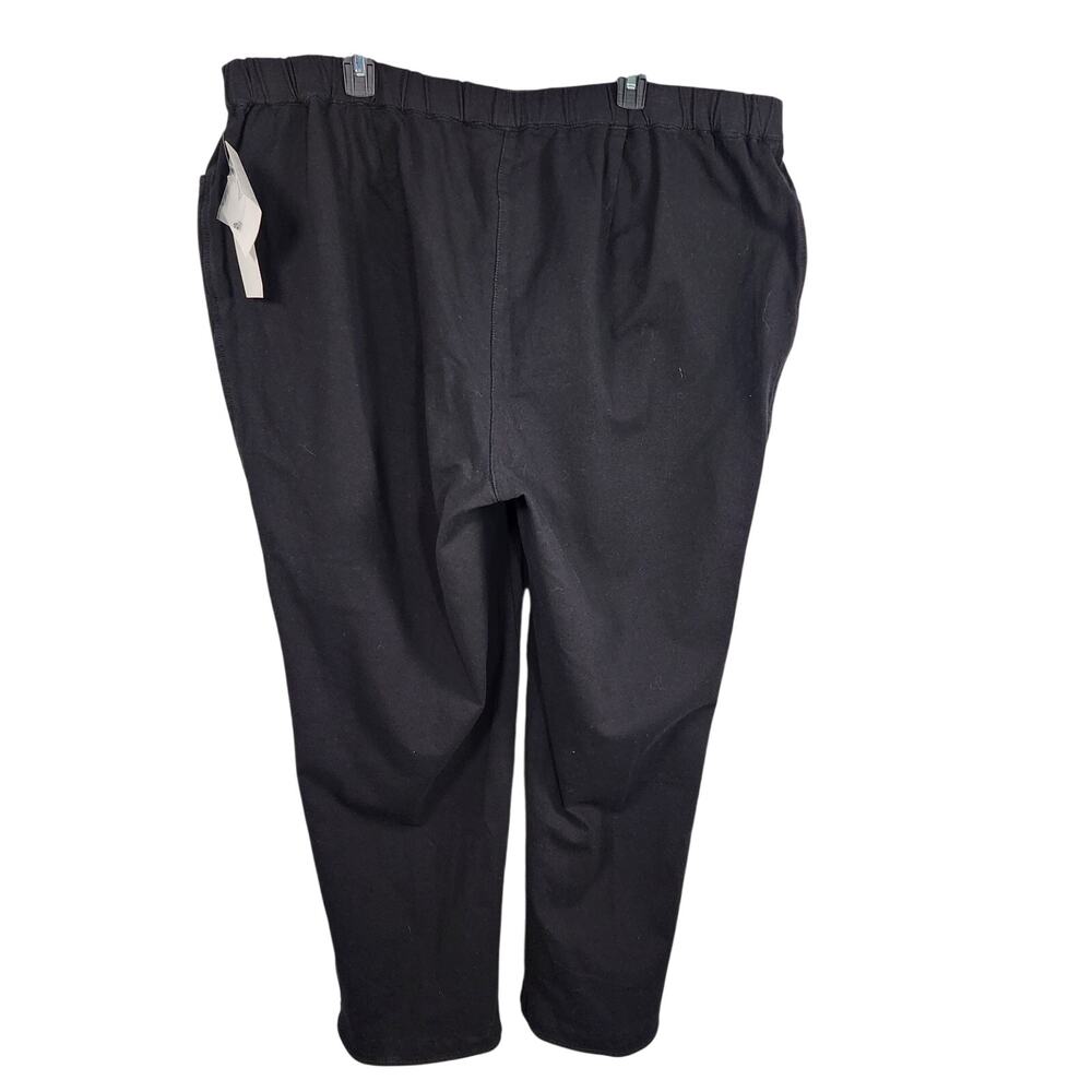 Quacker Factory Dream Jeannes Womens Zip Ankle Pants 3X Dark Knit Black A344053 - Picture 2 of 12